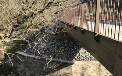 Réparation post-crues d’un pont d’Aragon